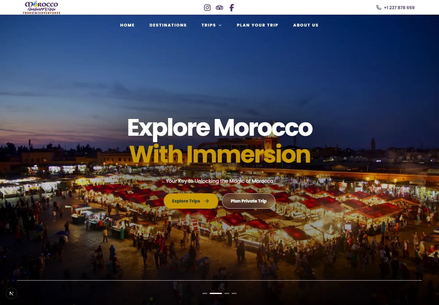 Morocco Immersion public travel homepage